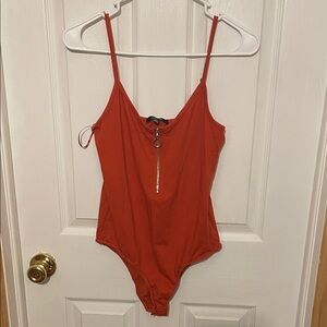 Ambiance Red Kids Bodysuit with Zipper